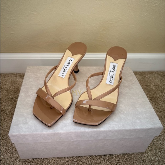 Jimmy Choo Nude Heeled Sandals - Picture 1 of 12